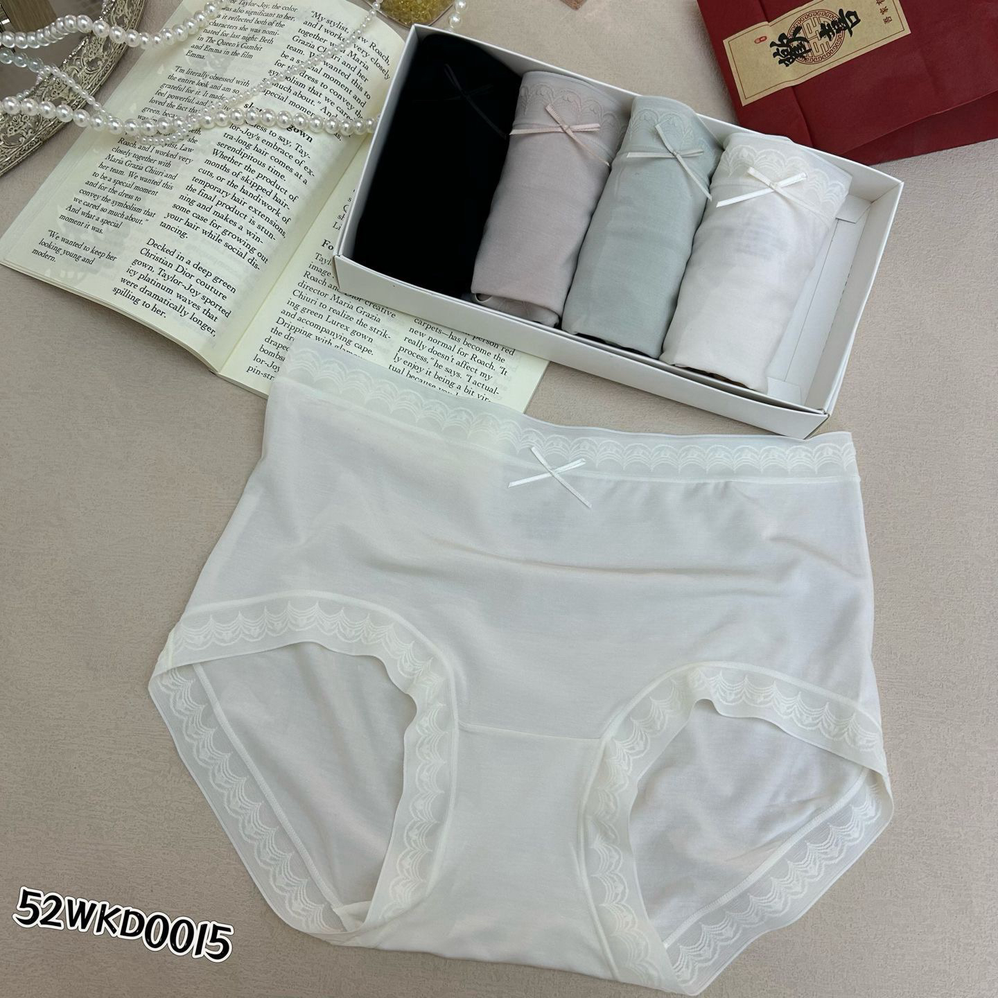 【朦胧森林】夏季莫代尔中高腰舒适透气柔软全包臀女士内裤【五条装】