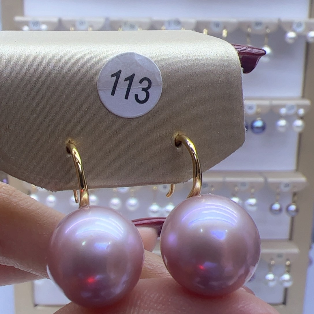 淡水珍珠耳饰银S925镶嵌