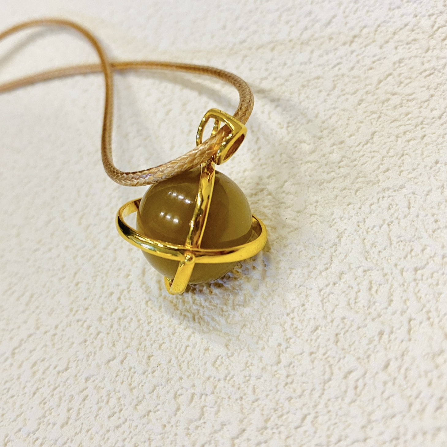 GN11902 和田玉黄白老玉单珠全糖设计款16mm S925银镶嵌