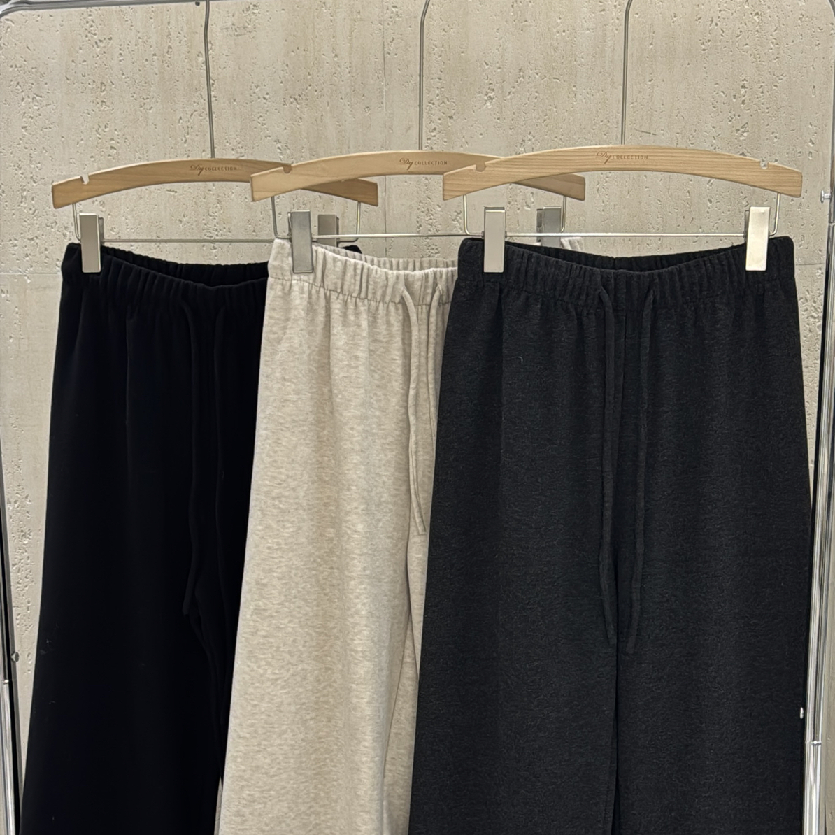 冬款加绒软糯垂感显瘦阔腿糯米裤