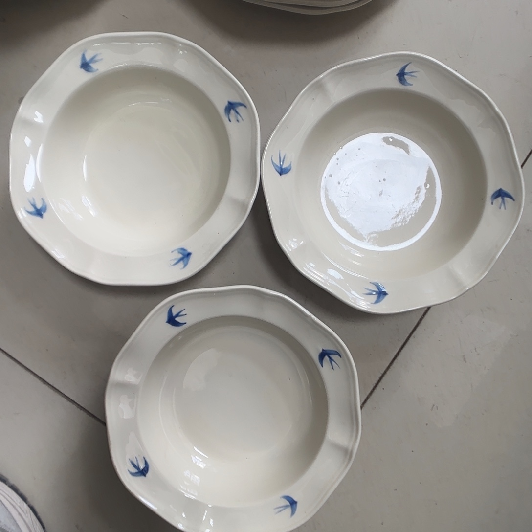 瓷片瑕疵特价陶瓷面碗