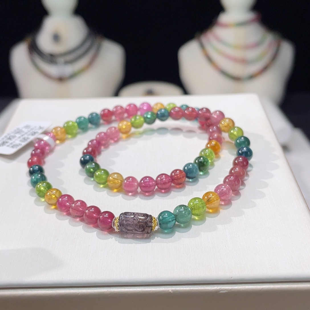 碧玺手串未镶嵌5.7mm±