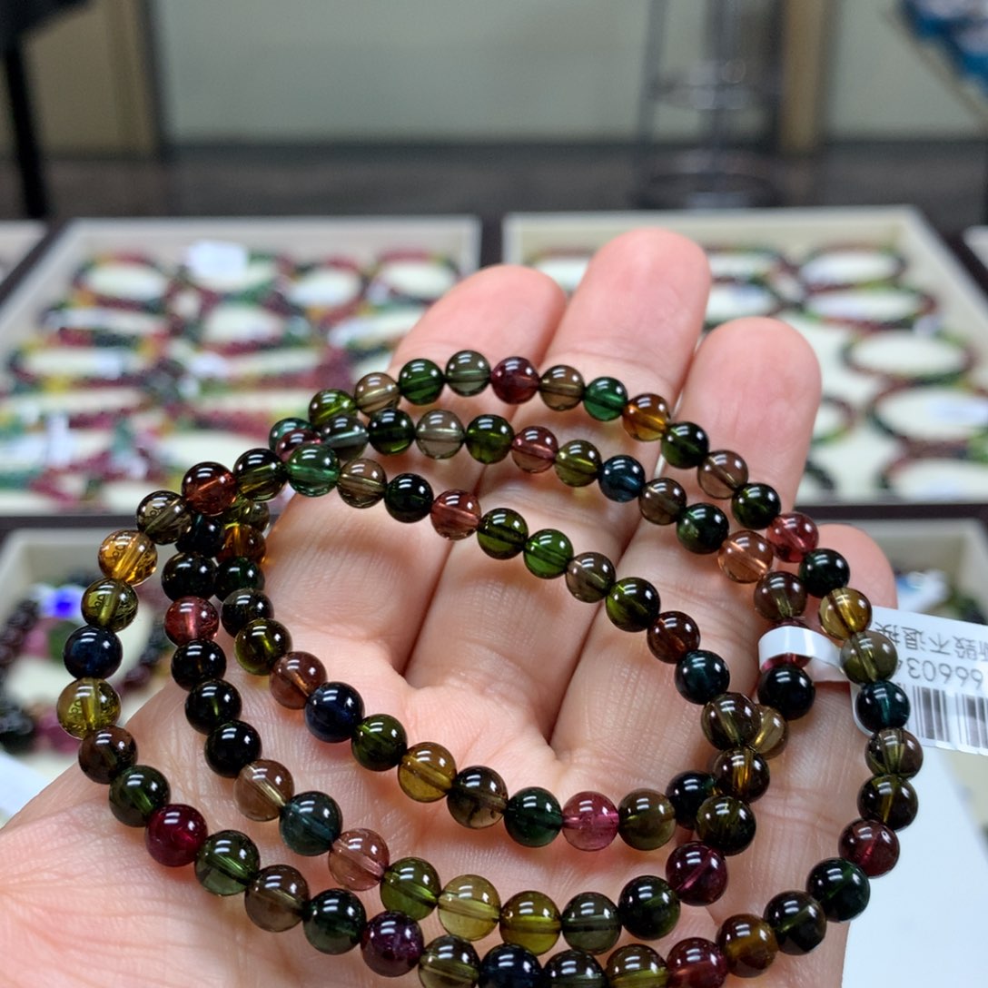 碧玺手链未镶嵌5.5毫米左右