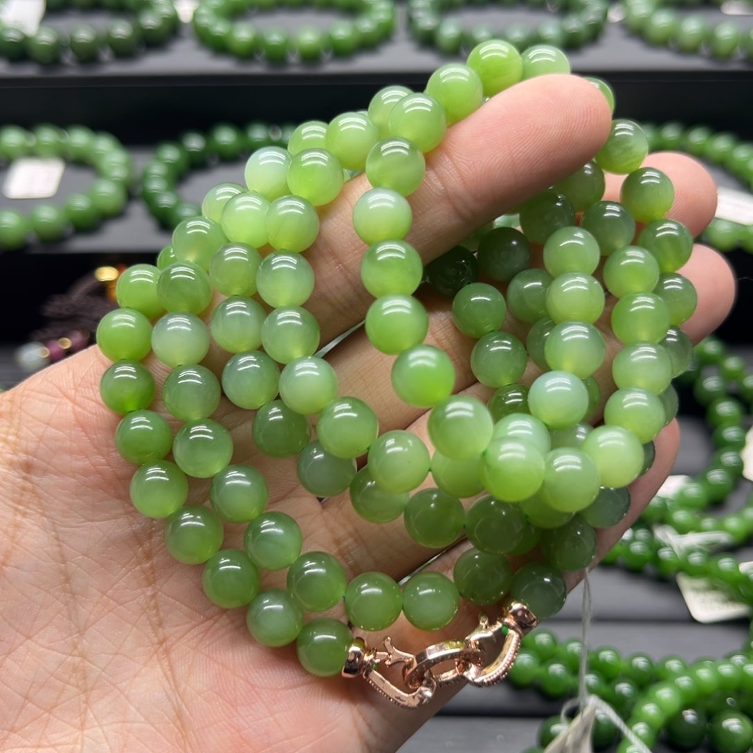 和田玉（碧玉）手链未镶嵌