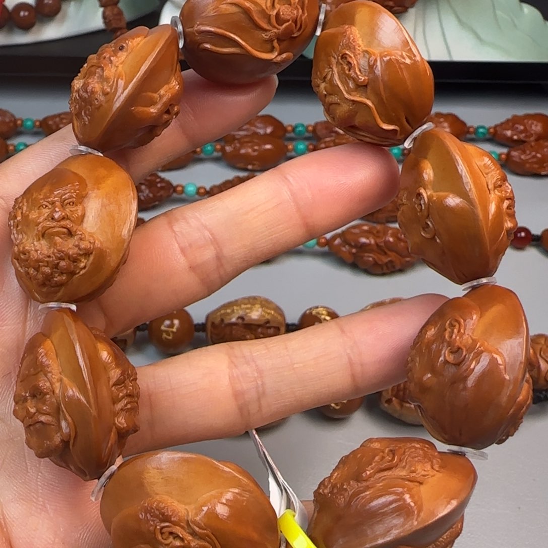 橄榄核手串/手链2.6尺寸四花油核18罗汉