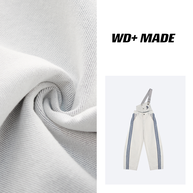 时尚显瘦条纹直筒背带裤可以调节背带女士潮裤