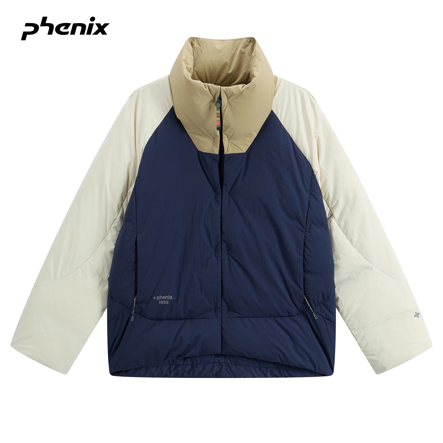 +phenix菲尼克斯撞色梭织羽绒服女款冬季2025新款防泼水鹅绒外套