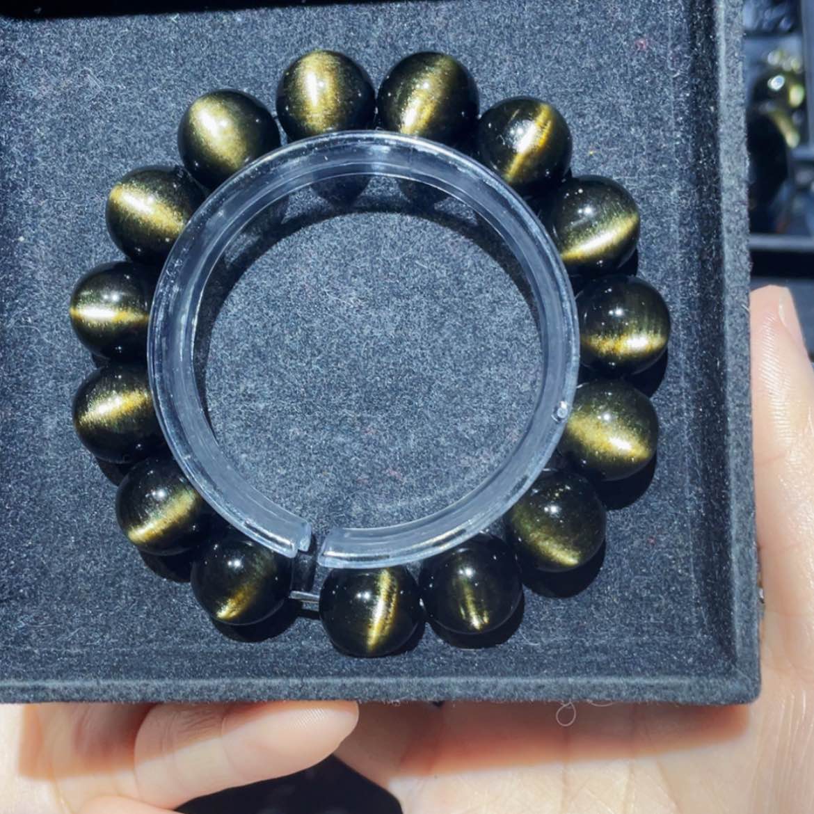 【闪购商品】黑曜岩未镶嵌手链J****子