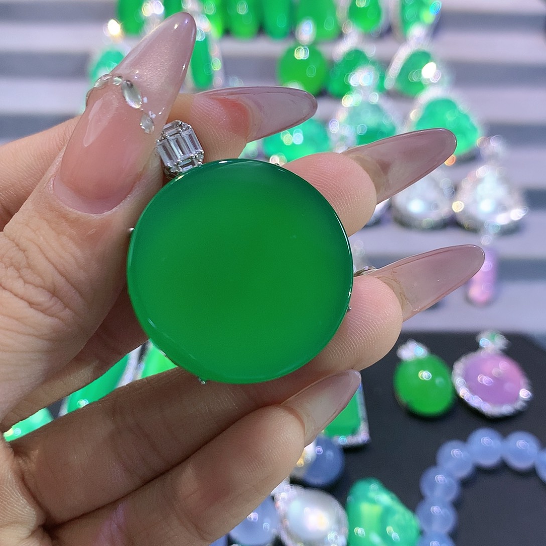 小***候玛瑙/玉髓银S925镶嵌颈饰