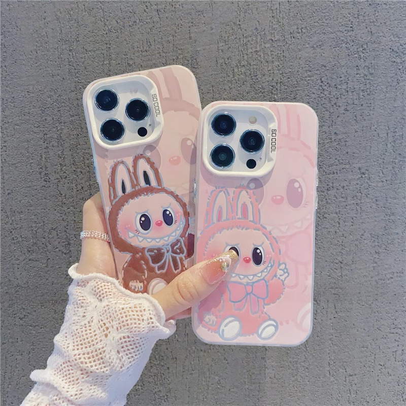 磨砂彩银适用苹果16/iPhone/创意卡通可爱简约夏季新款ins保护壳