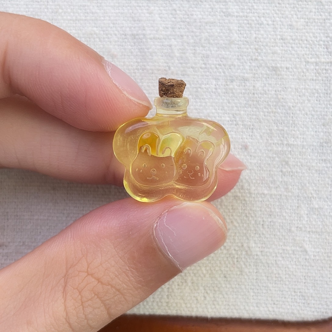 琥珀未镶嵌珠宝奇石许愿瓶