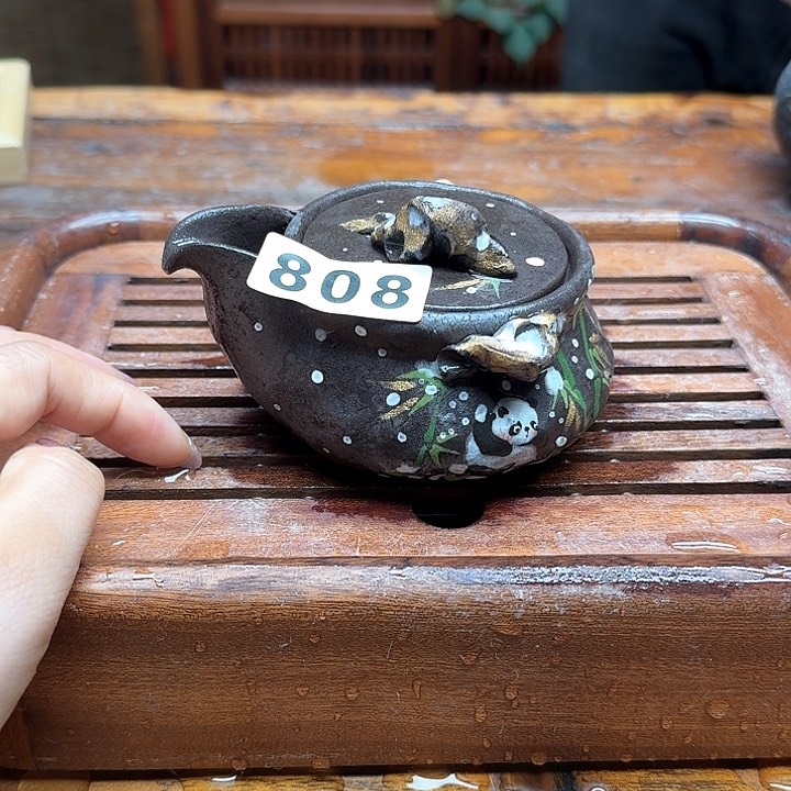 纯手工制作粗陶茶具