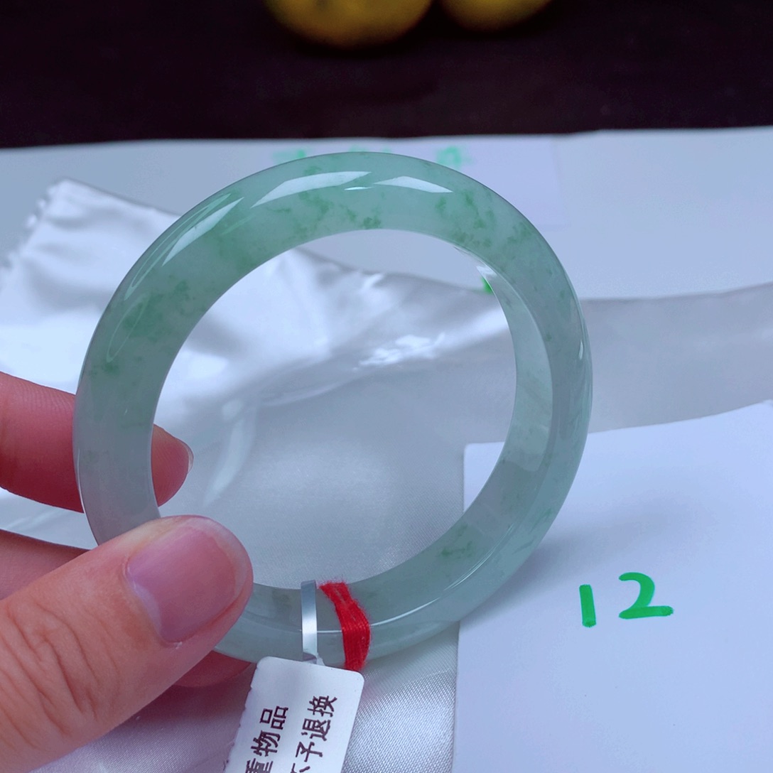 未镶嵌手镯翡翠缅甸天然A货翡翠手镯55.9