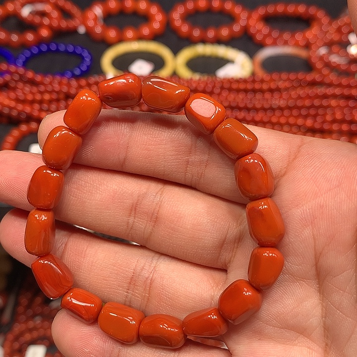 南红玛瑙未镶嵌手链