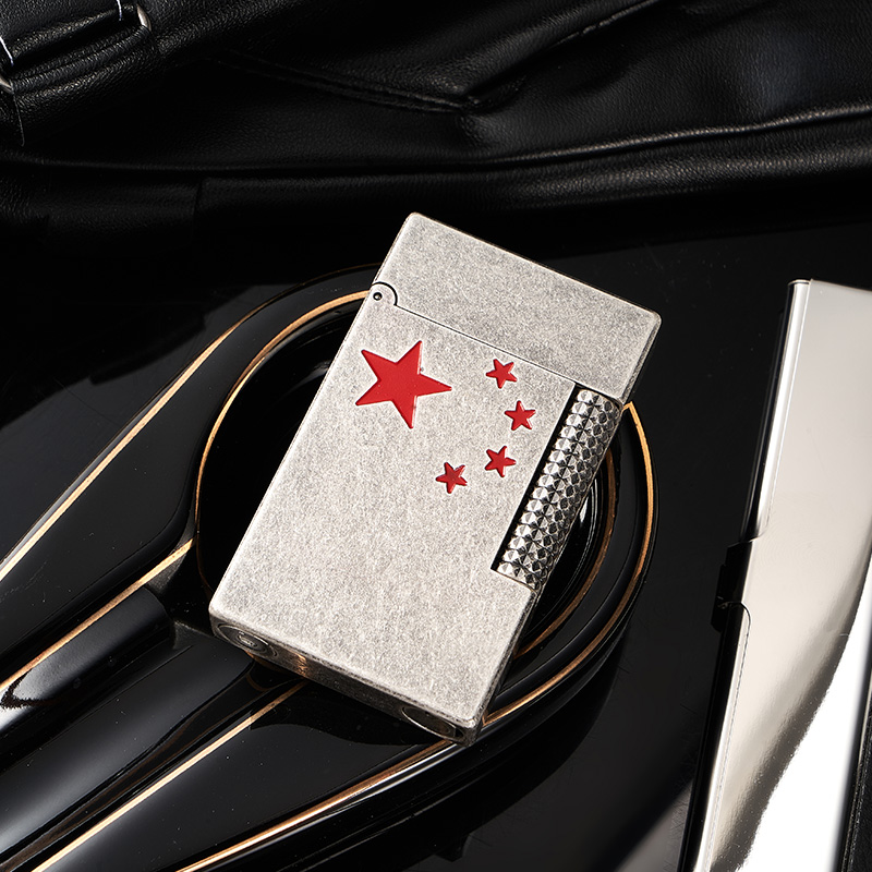 TSHOMX【红星】商务高档复古钢声朗声纯铜打火机送男生部队退伍礼物