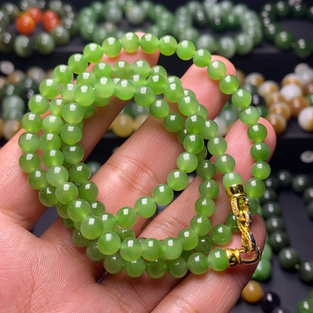 和田玉手串未镶嵌