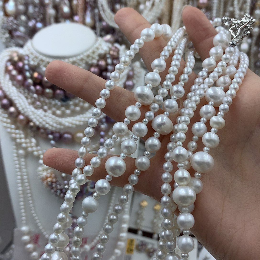 沈***栗项链耳饰银S925镶嵌淡水珍珠