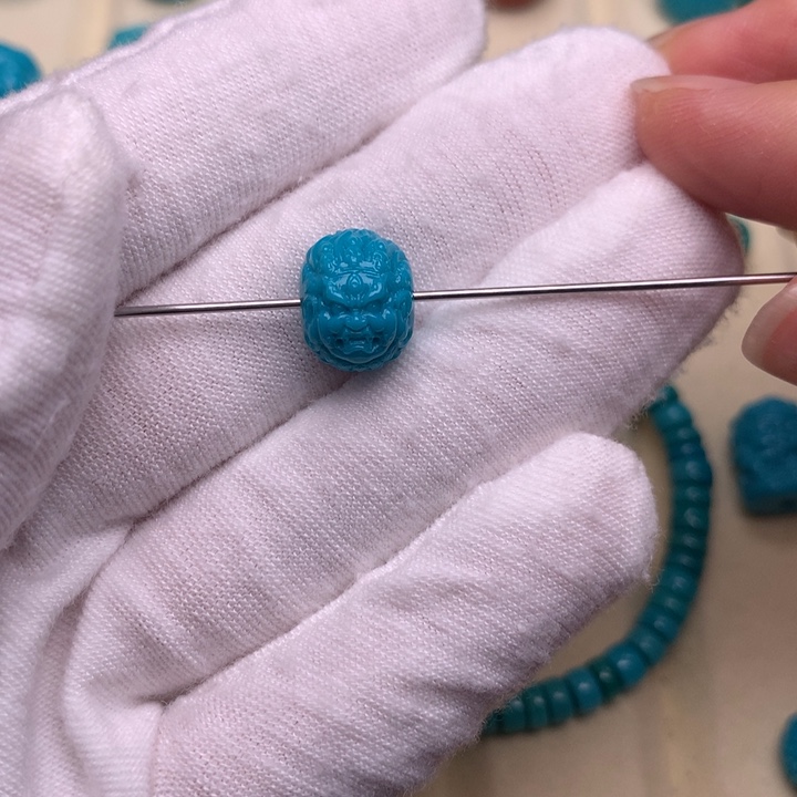 大***超绿松石未镶嵌绿松石黑天11.6