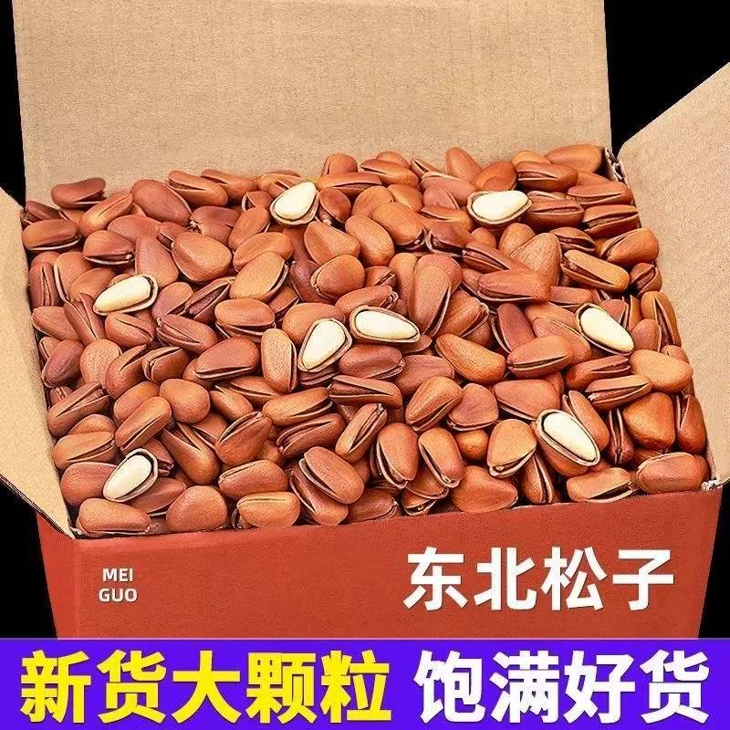 东北开口红松子大颗粒手剥原味坚果零食土特产新货500克