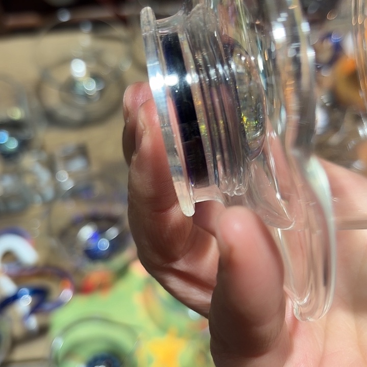 手工艺品玻璃玻璃茶器斑斓盖碗