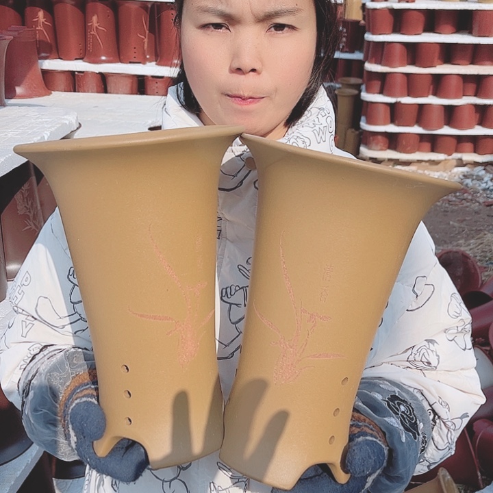 紫砂花盆宜兴紫砂精品花盆 