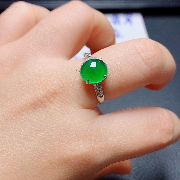 银S925镶嵌戒指翡翠
