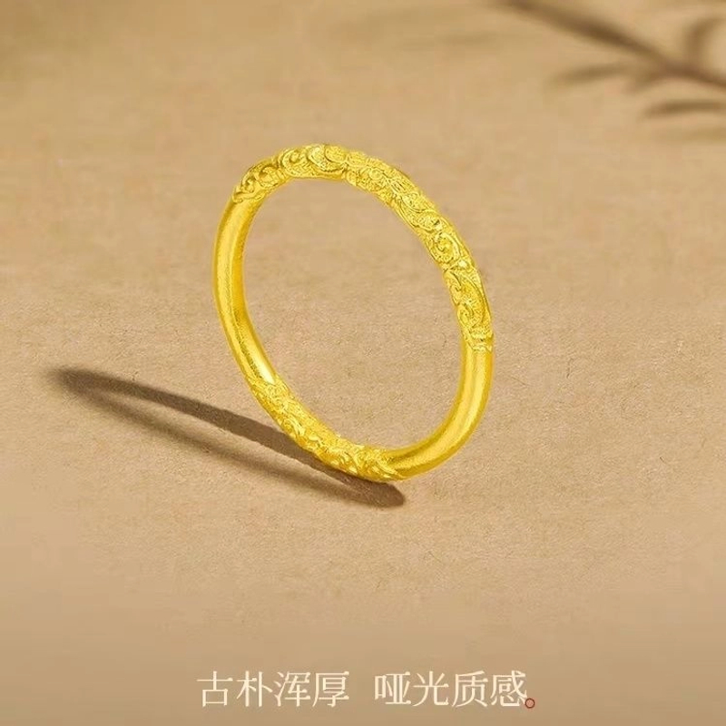 合金戒指 圈草纹闭口戒指【圈口可选】