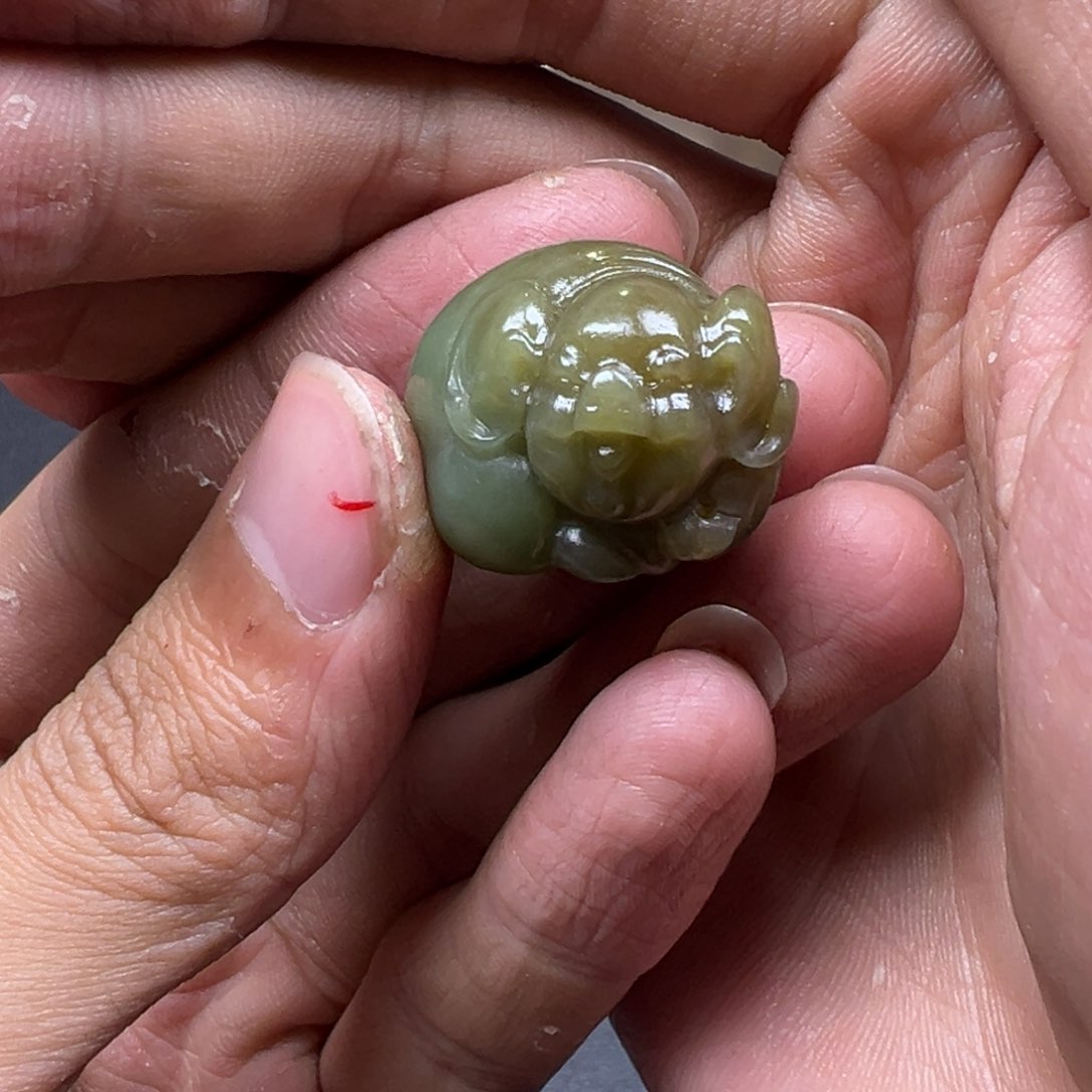 和田玉颈饰未镶嵌唐三彩招财猪