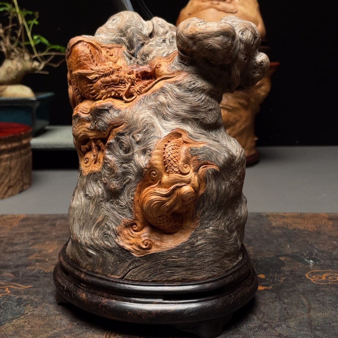 远***方香榧木龙荔枝木香炉