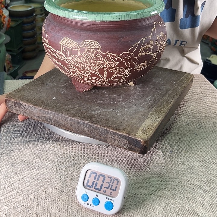 泳坤堂石湾花盆陶瓷