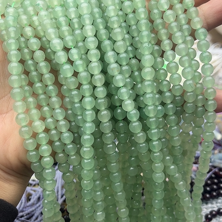 玛瑙/玉髓未镶嵌珠宝半成品2条6mm左右东陵玉
