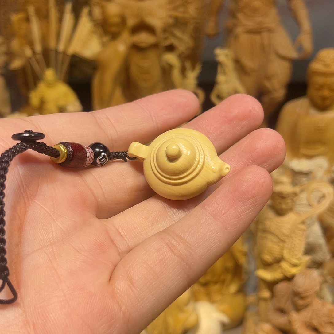 黄杨木小号把把壶