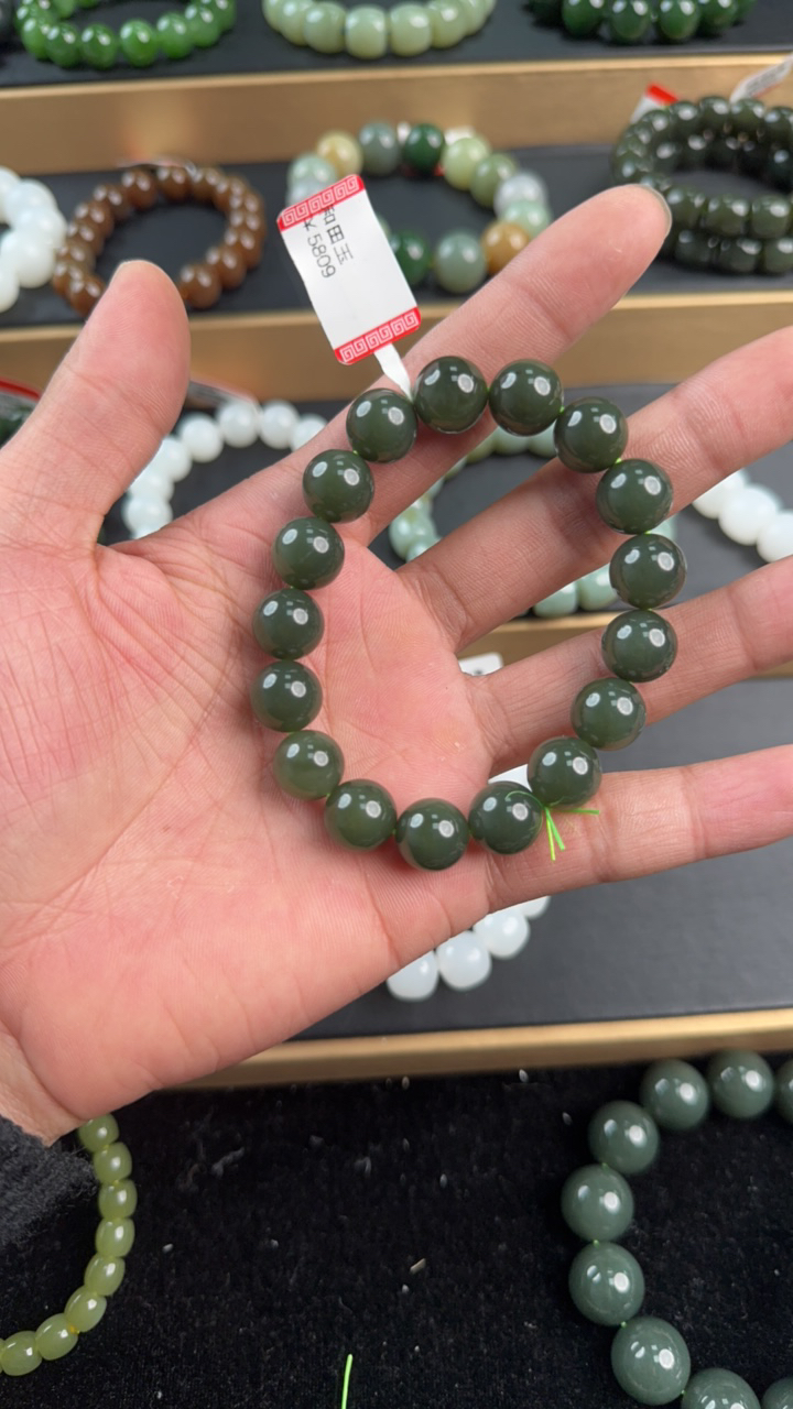 纯天然和田玉12mm