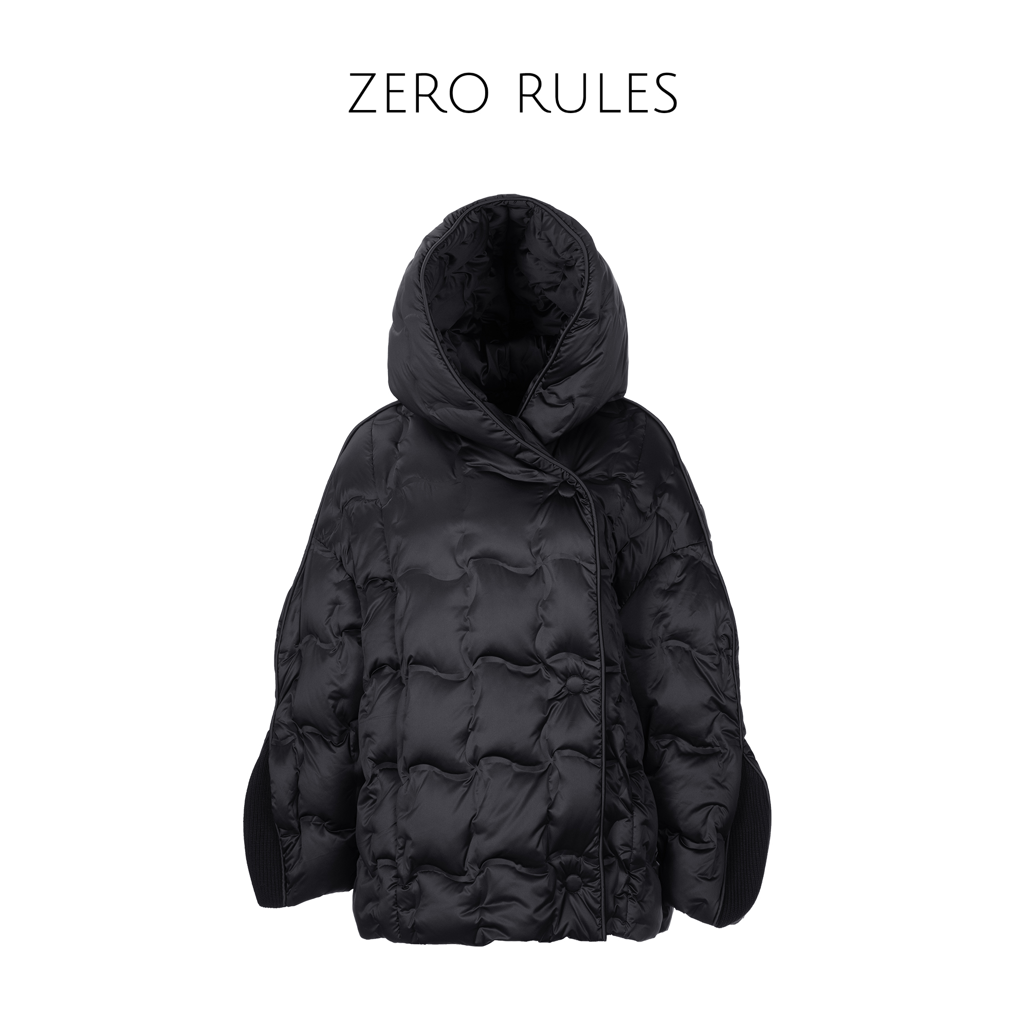 25081337【艺术家鹅绒服】超细旦三防面料90白鹅绒压胶直充工艺