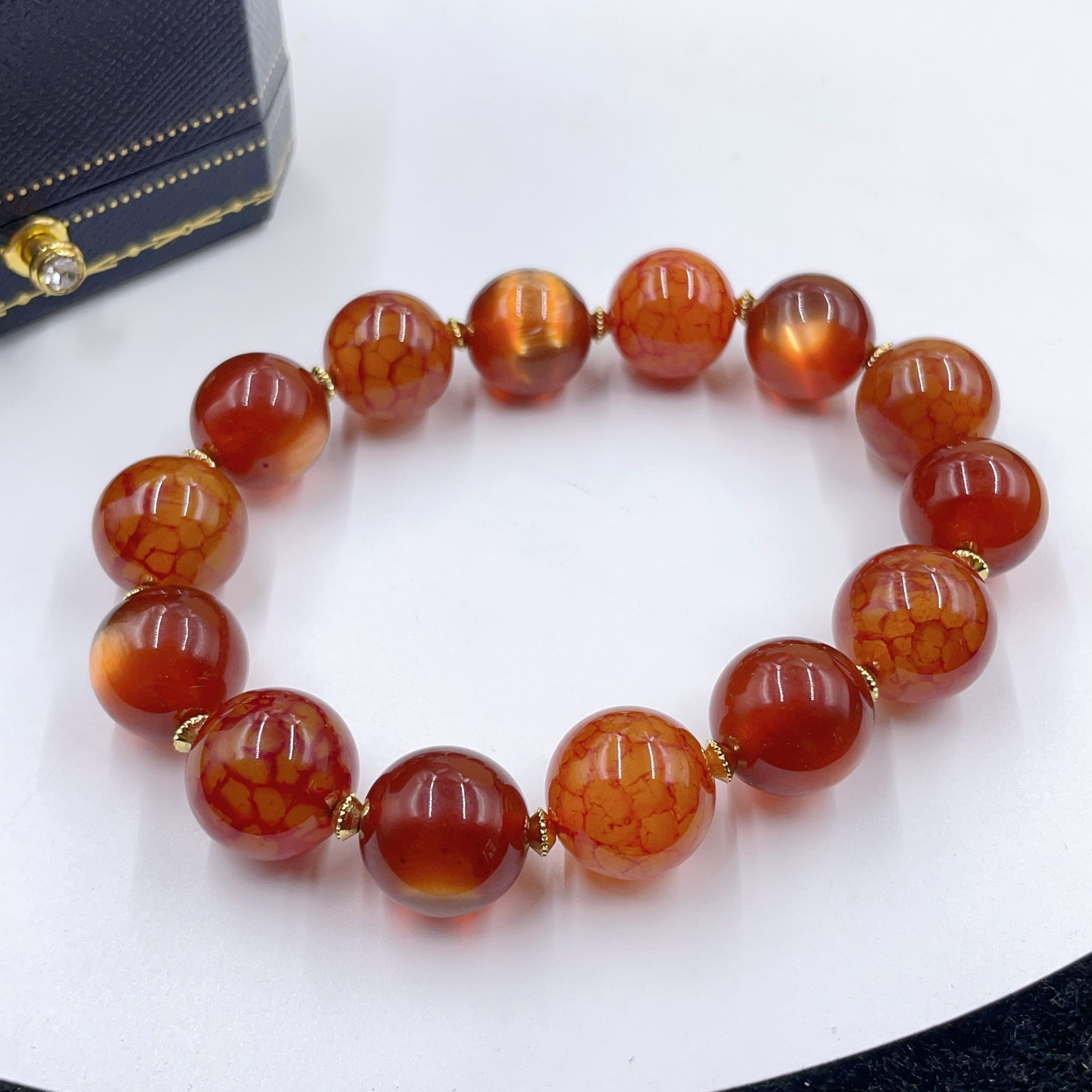 4731  红色圆珠珠手串百搭多样性发货