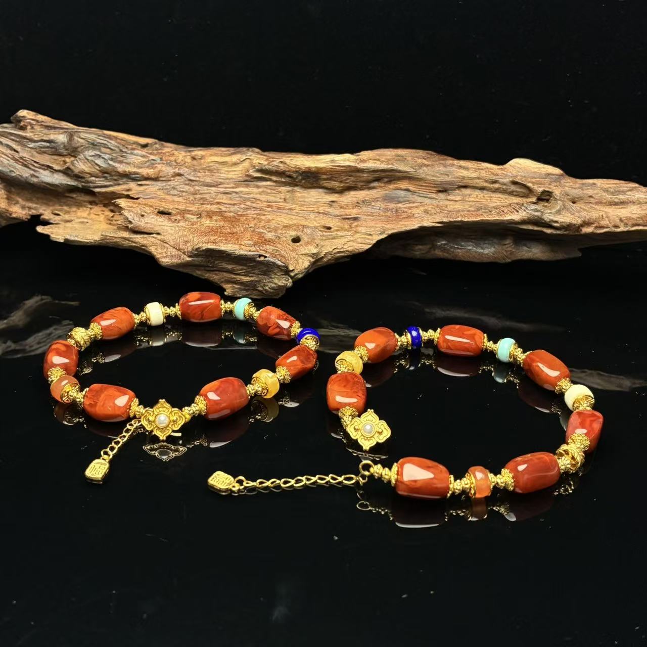 南红diy手链【小北珠宝质检】ZJH934z101多样性发一