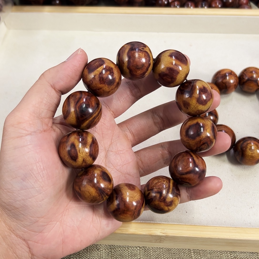 手串/手链黄花梨/降香黄檀25mm圆珠正心阴阳珠