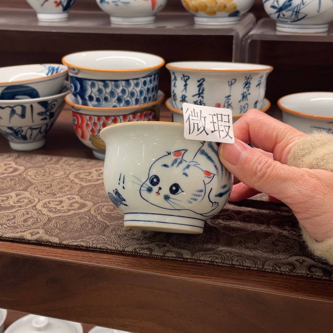 有瑕釉下彩纯手绘