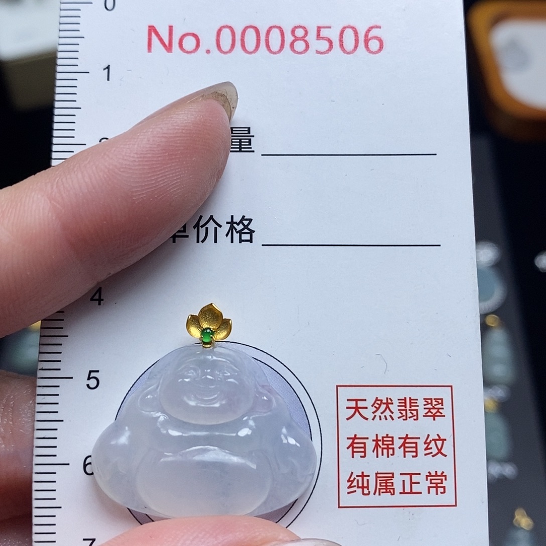 寻***～翡翠18K金镶嵌颈饰