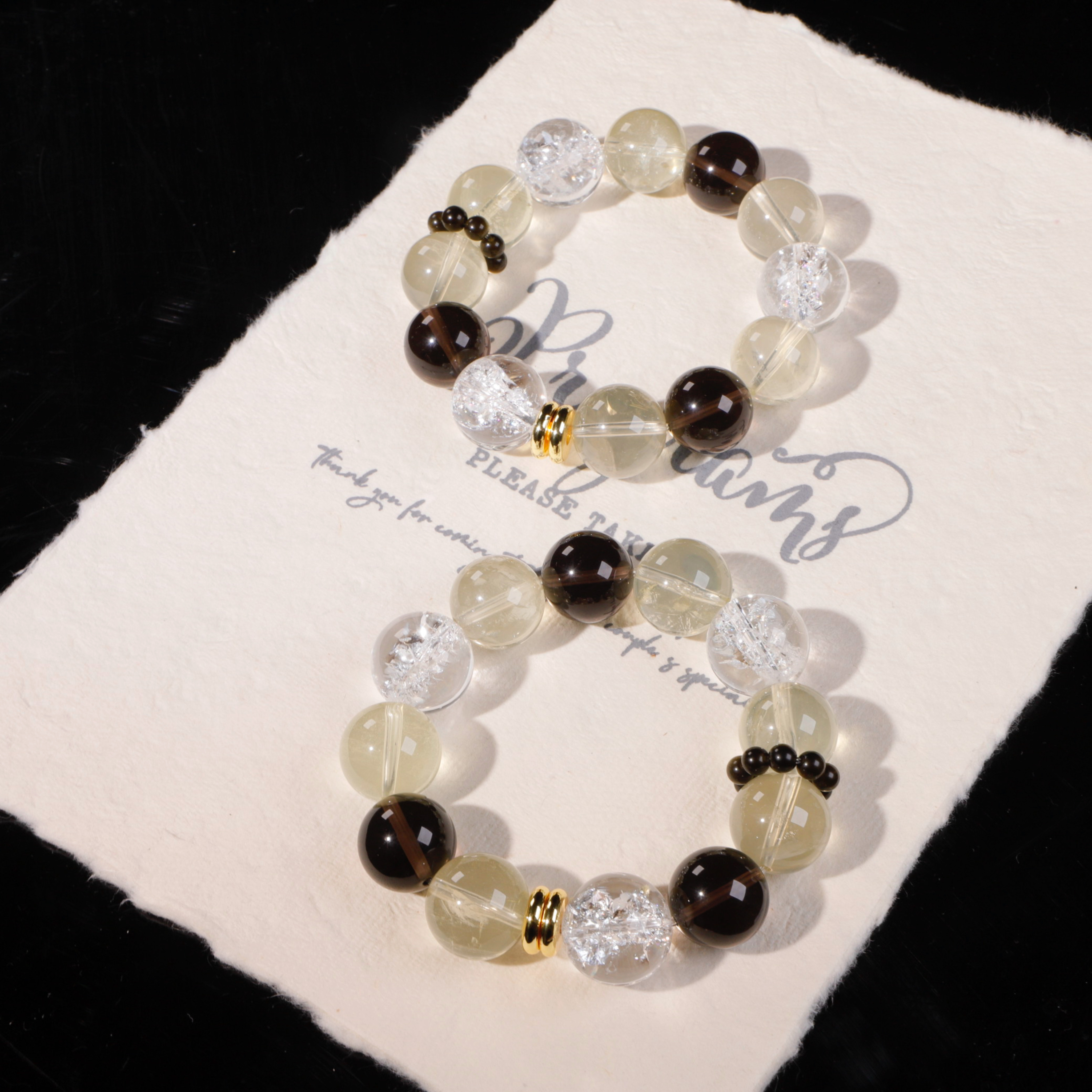 拍两单发一条【见春山】天然水晶黄水晶手串女款XG6053多样性发一