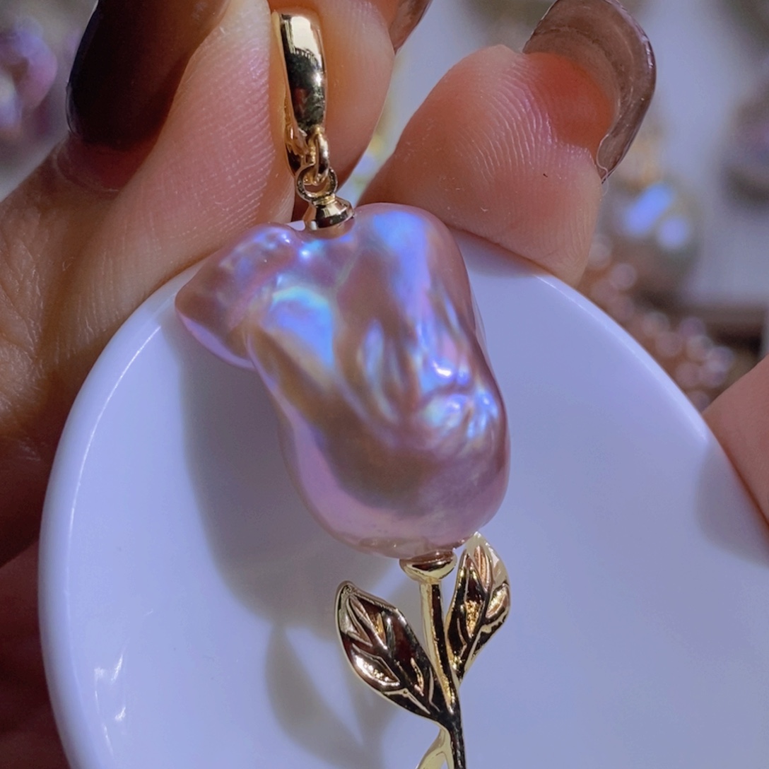 淡水珍珠天然淡水珍珠银S925镶嵌