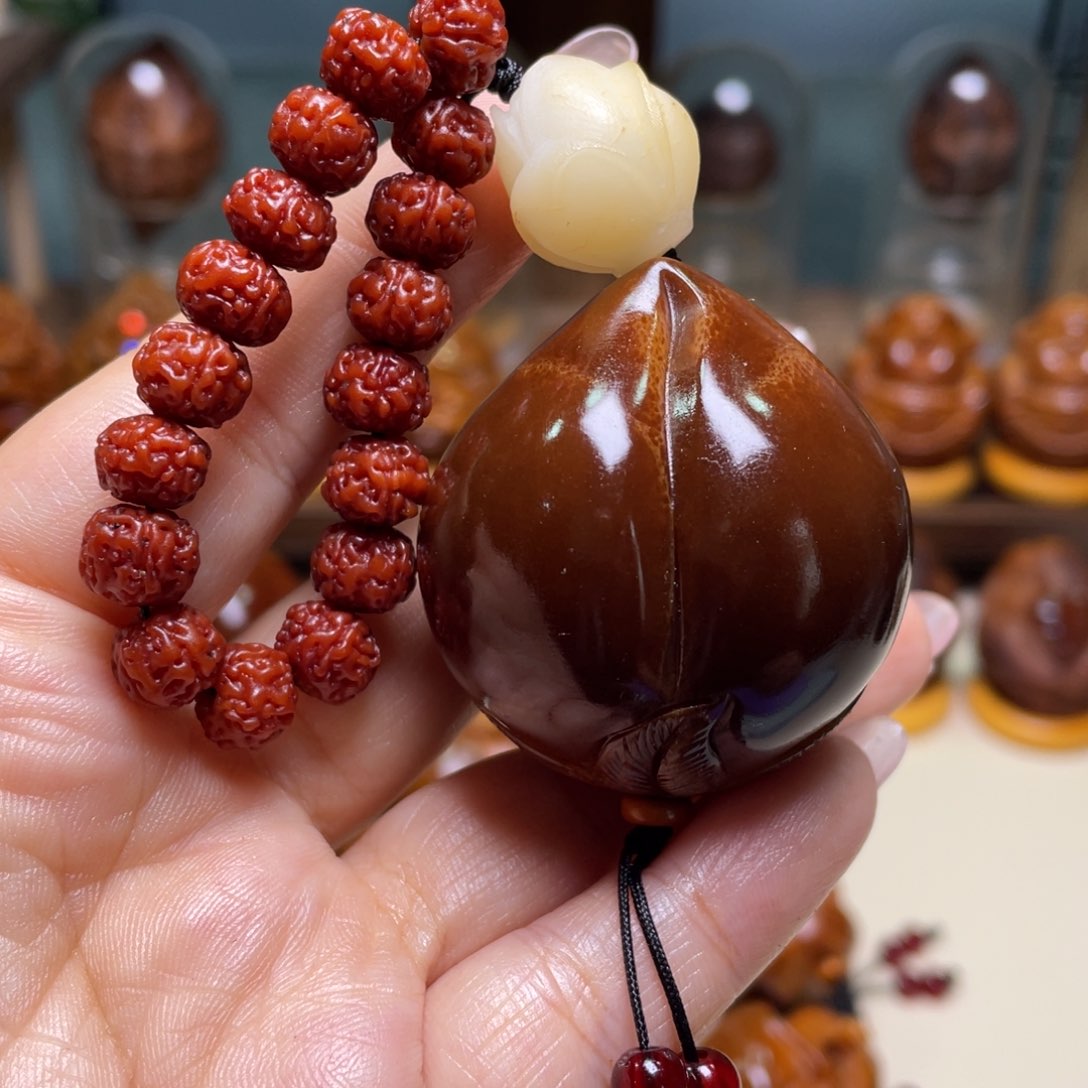 佛螺菩提吊坠玉华仙桃玉华金刚一套