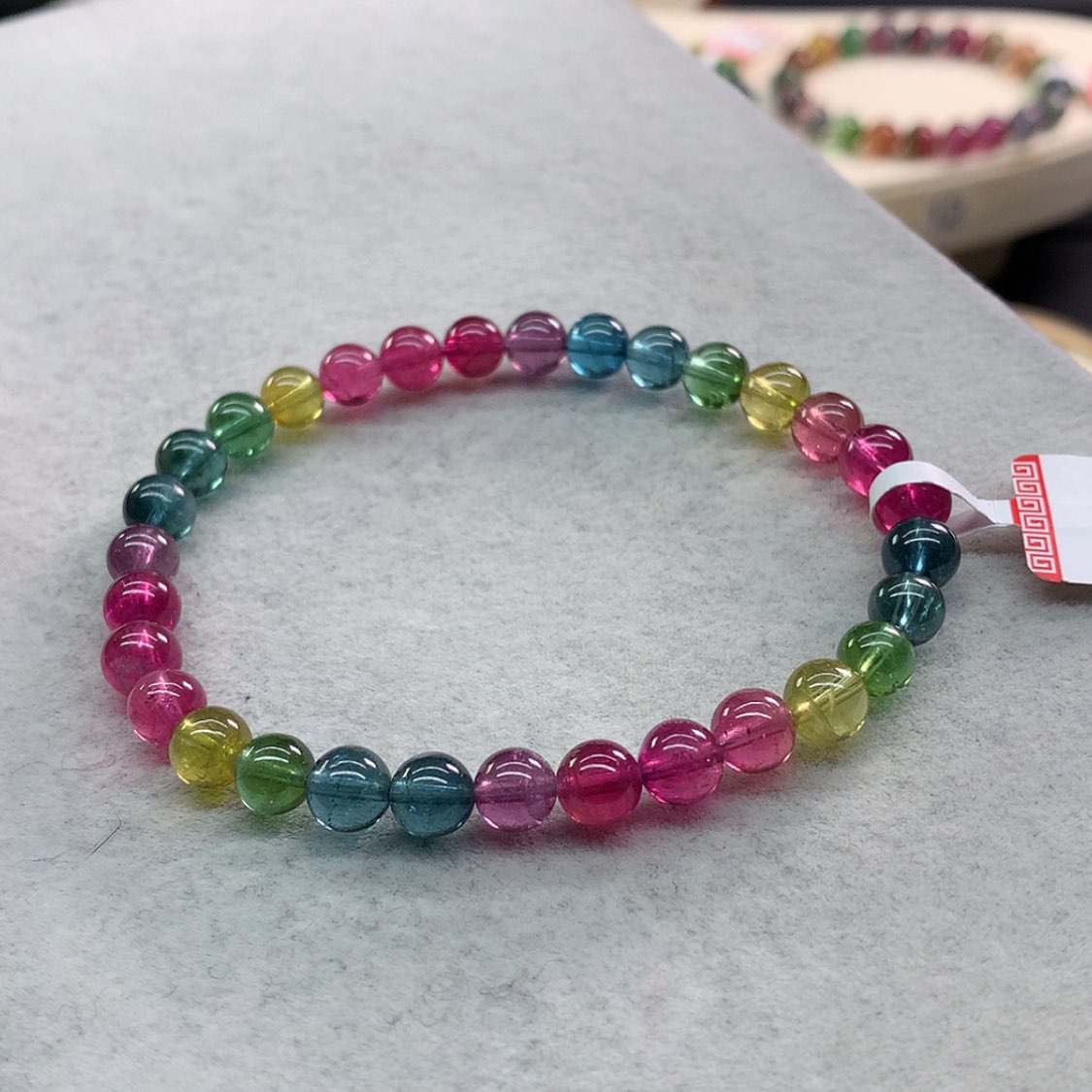 【闪购商品】碧玺手链未镶嵌碧玺荧光色标单圈6