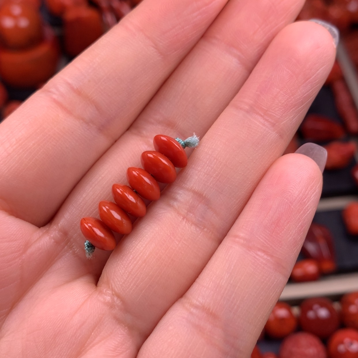 【闪购商品】南红玛瑙飞碟隔片8 MM+未镶嵌