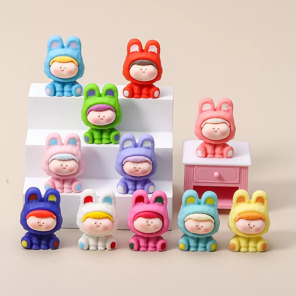 手感漆莉莉丝 彩色李四 萌粒 diy树脂摆件车载网红动物创意