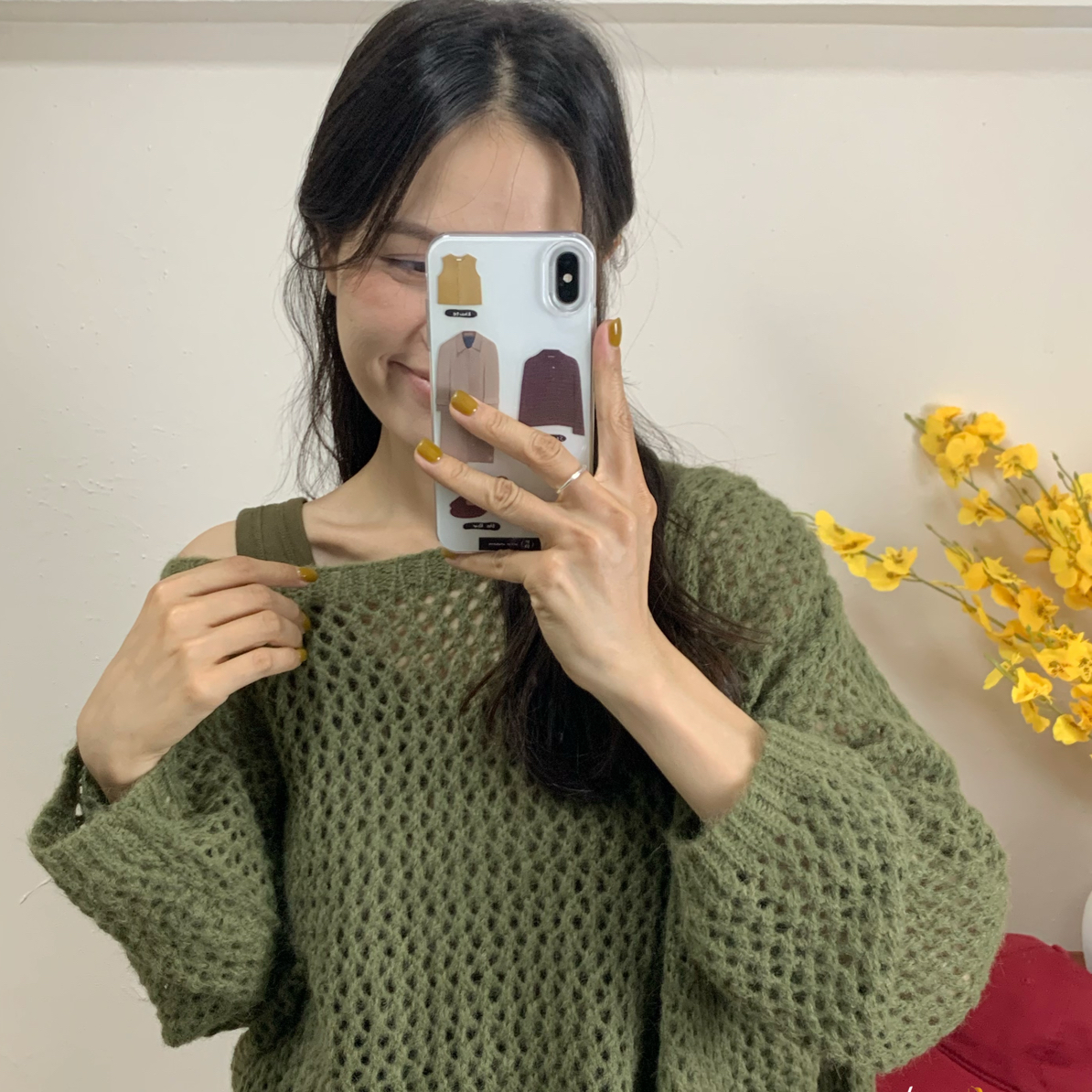 【LemonDafa】纯色圆领镂空针织三件套配针织包包