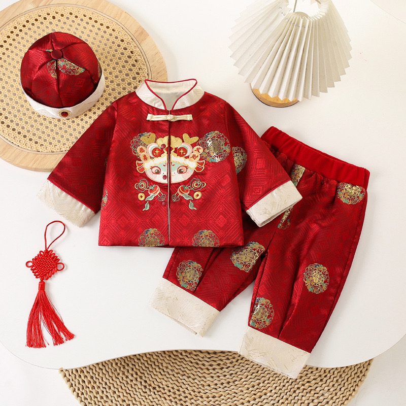 新品儿童套装，宝宝拜年服生日礼服三件