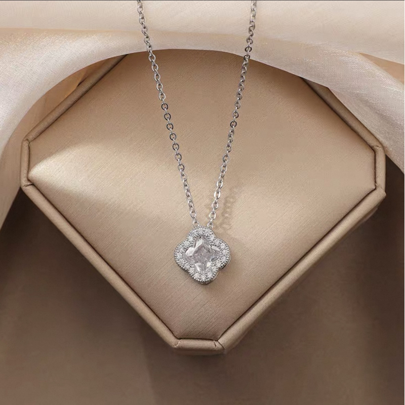 铜合金项链 法式四叶草项链191