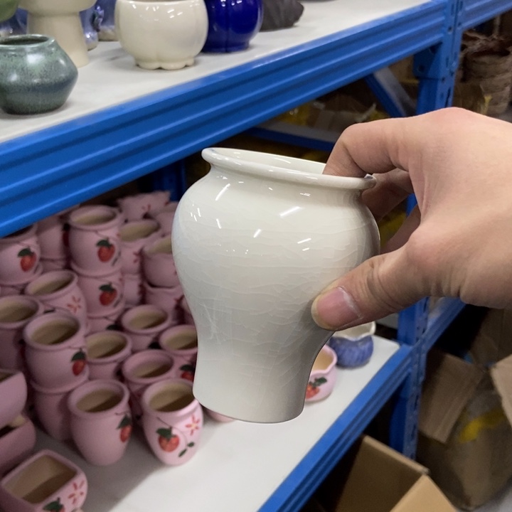 陶瓷花盆单场满9.9发7.5*11