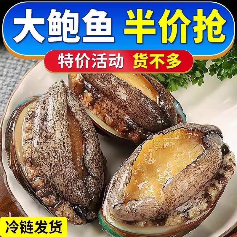 【顺丰冷链】大号鲍鱼肉5-6cm野生手剥纯肉25颗左右约500-540克每包